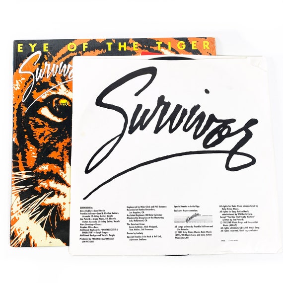 Vintage Survivor Eye of the Tiger LP Record Album Vinyl Start 