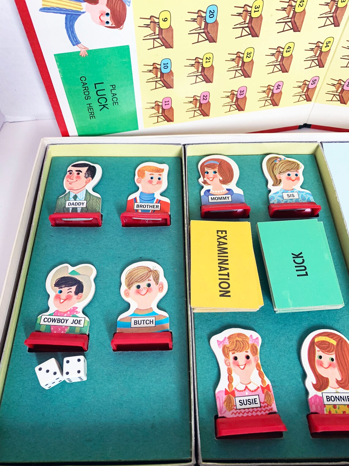 Vintage 1967 Go to the Head of the Class Board Game 100 Etsy