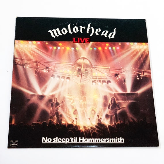 Vintage Motorhead Live Album No Sleep 'til Hammersmith LP Record