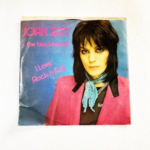 Vintage Joan Jett I Love Rock N Roll 7&quot; inch Single 45 Record Vinyl Album Original Photo Sleeve The Blackhearts