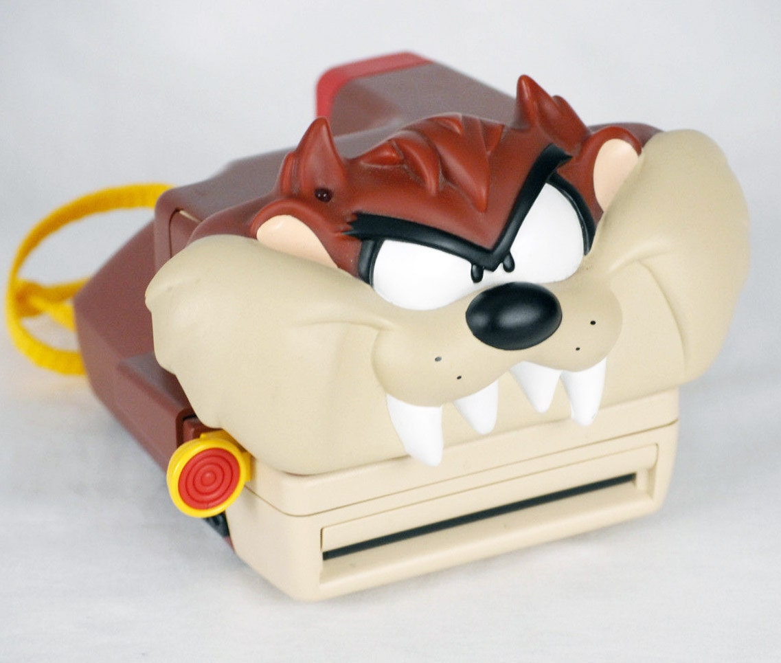 Vintage Taz Polaroid 600 Instant Camera Looney Tunes Tazmanian