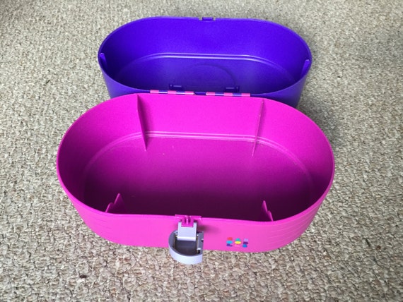 Vintage Caboodles Cosmetic Case Pink Purple Caboodle 