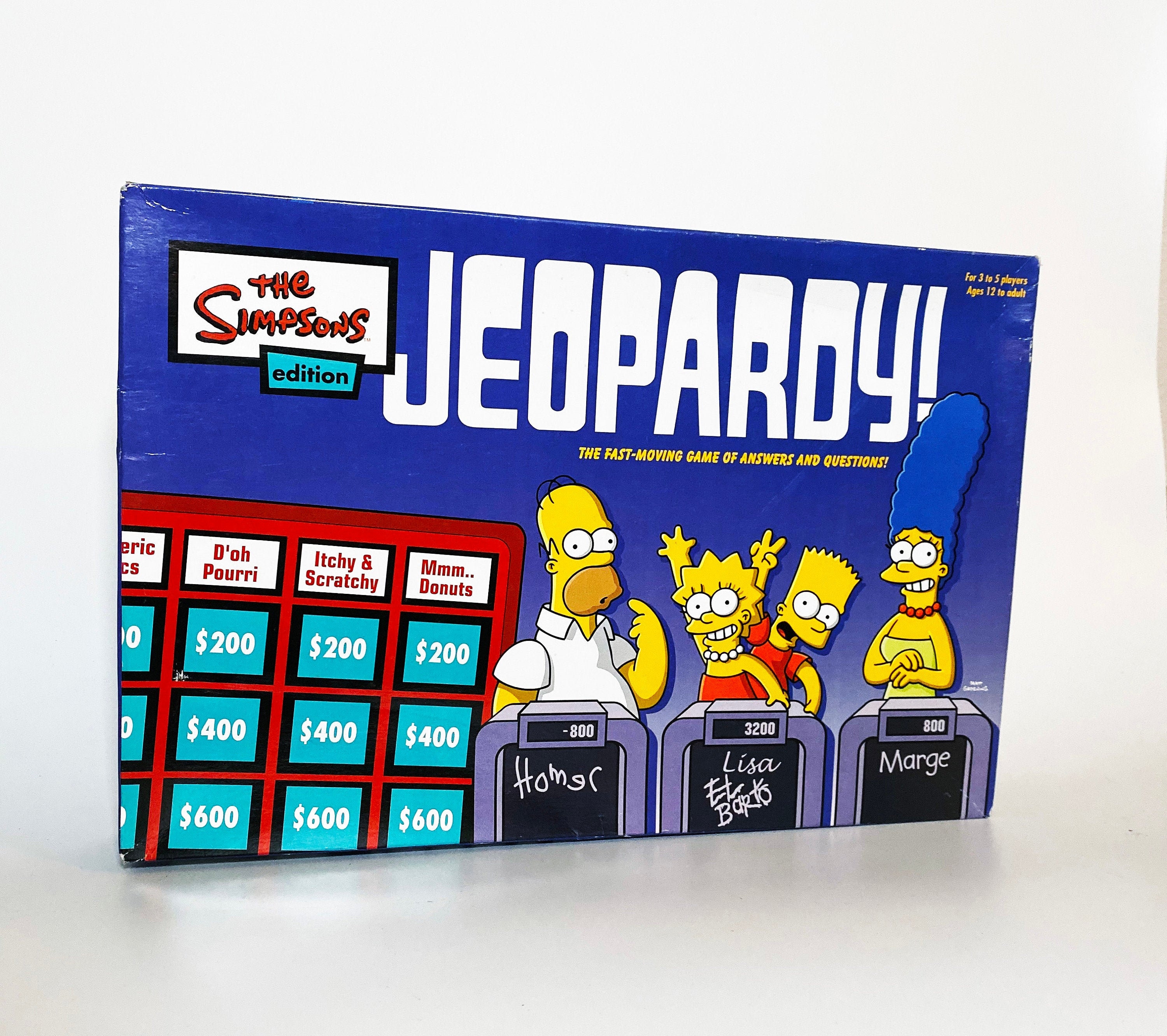 The Simpsons Jeopardy Board Game Homer Bart 100% Complete in Box Excellent  - Etsy Canada
