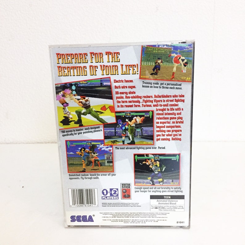 Vintage Sega Saturn Game Fighting Vipers CIB Original Case Manual Rare image 3