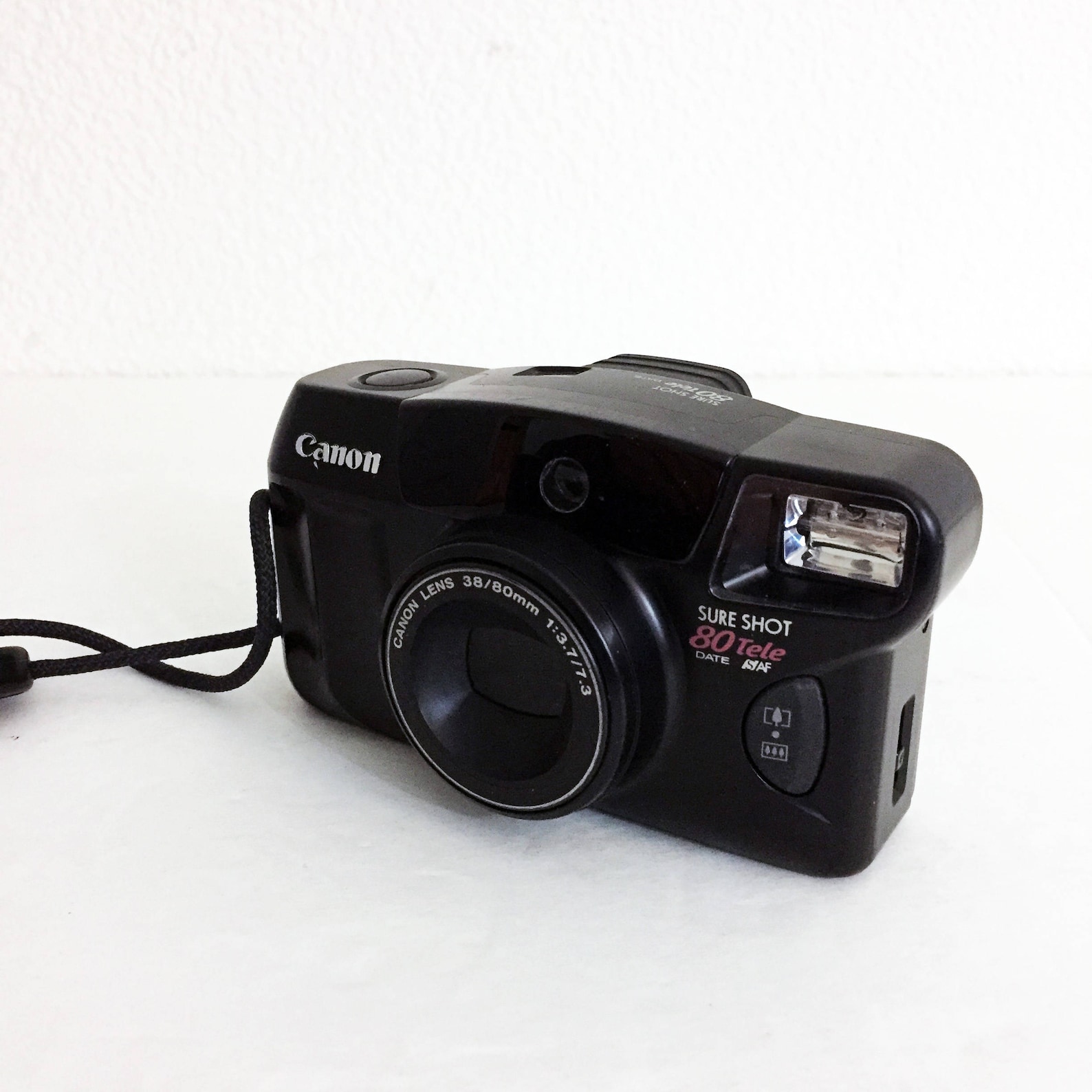 Vintage Canon Sure Shot Tele 80 35mm Point Shoot Film Camera Etsy