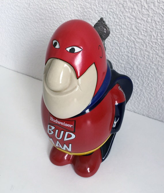 Vintage Bud Man Metal Beer Stein Budweiser 80s Great Collectible