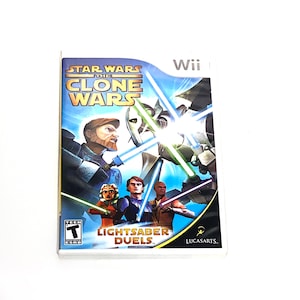 Nintendo Wii Star Wars The Clone Wars Lightsaber Duels Video Game Complete with Manual and Case Tested Works Video Games Gamer