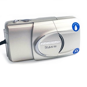 Vintage Olympus Stylus 150 Zoom Point and Shoot 35mm Film Camera Tested 90s Zoom Mju Silver