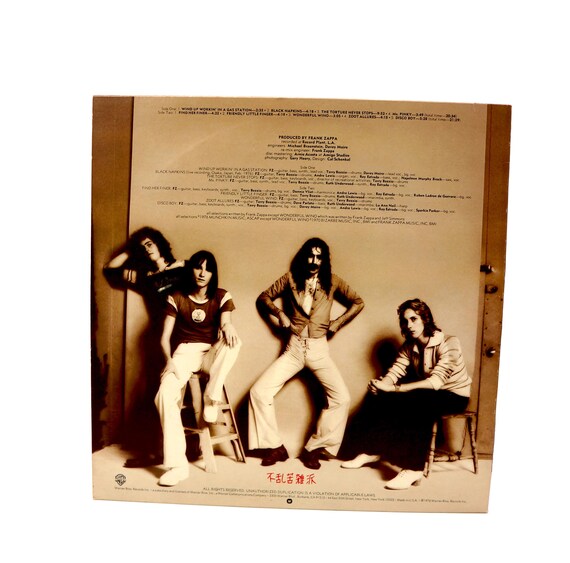Vintage Frank Zappa Zoot Allures LP Record Vinyl Rock 1976 70s