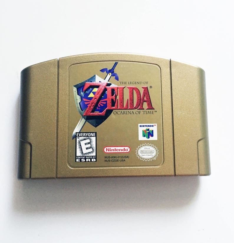 Vintage The Legend of Zelda Ocarina of Time Gold Nintendo 64 Tested Excellent Very Clean N64 Video Game