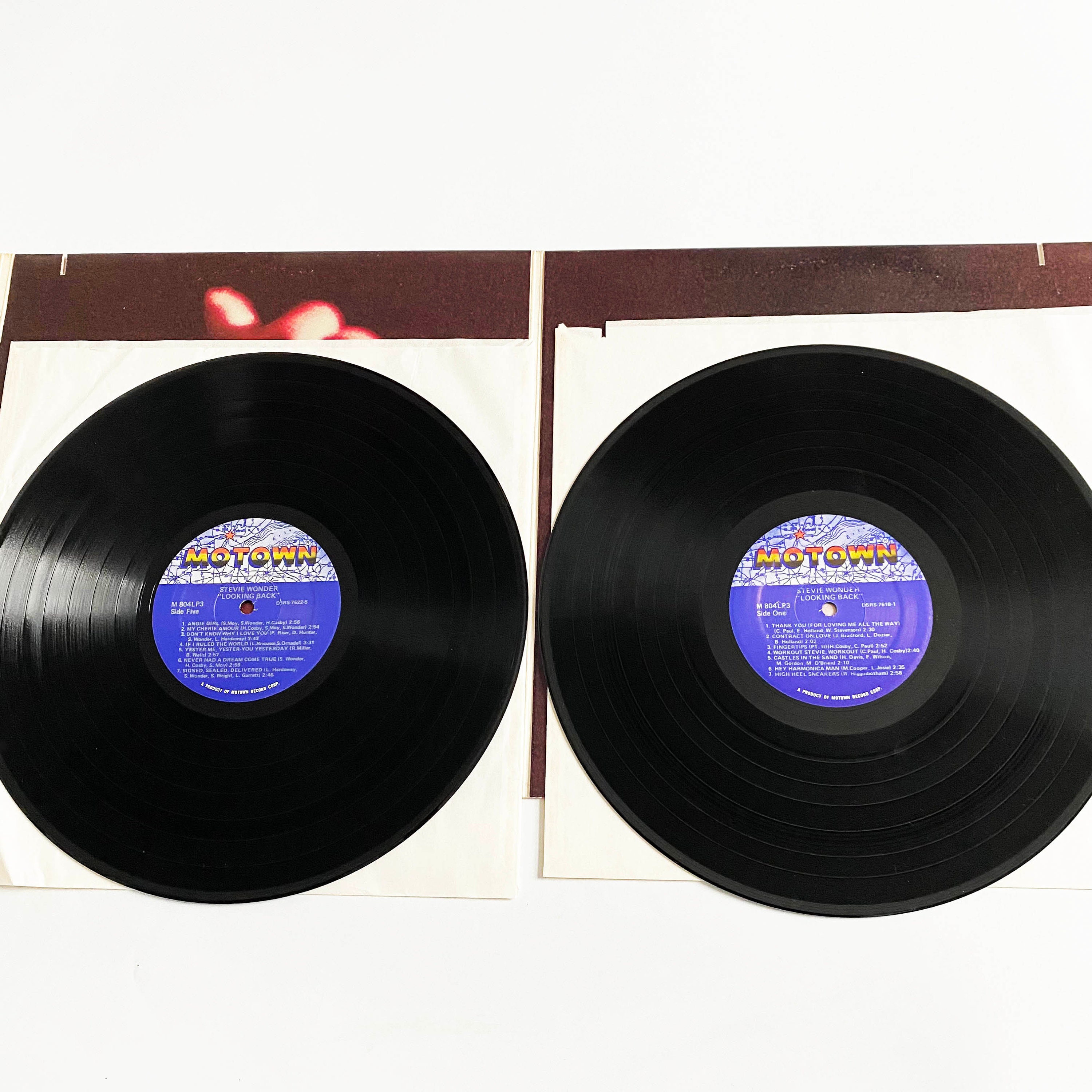 Vintage Stevie Wonder Looking Back 4 Album Set Vinyl LP