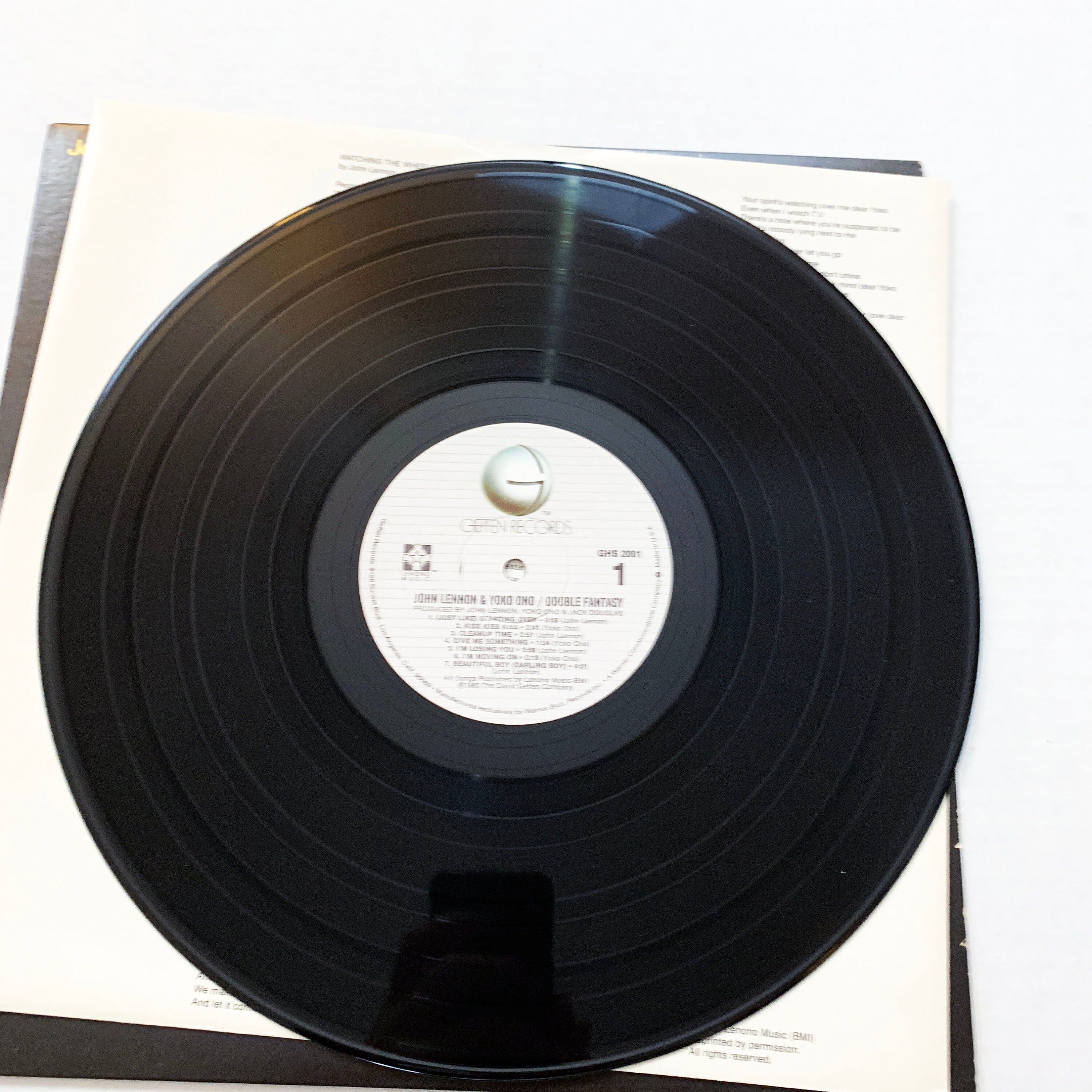 Vintage John Lennon Yoko Ono - Double Fantasy 1980 LP Record Vinyl
