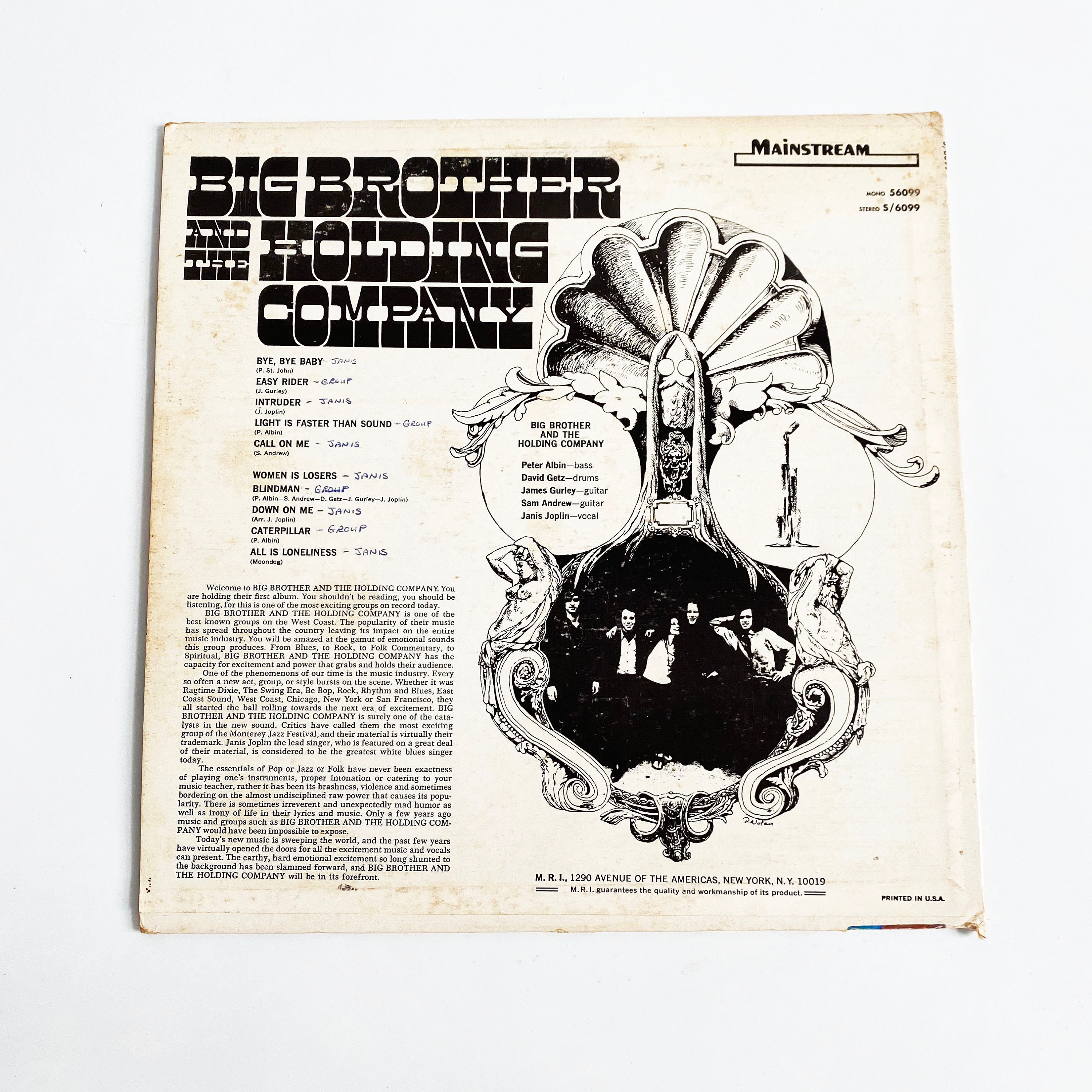 欧LP Big Brother &amp; The Holding Comp Big Brother &amp; The Holding Company Featuring Janis J MOVLP463 Music On Vinyl /00260 Big Brother & The Holding Company Featuring Janis Joplin