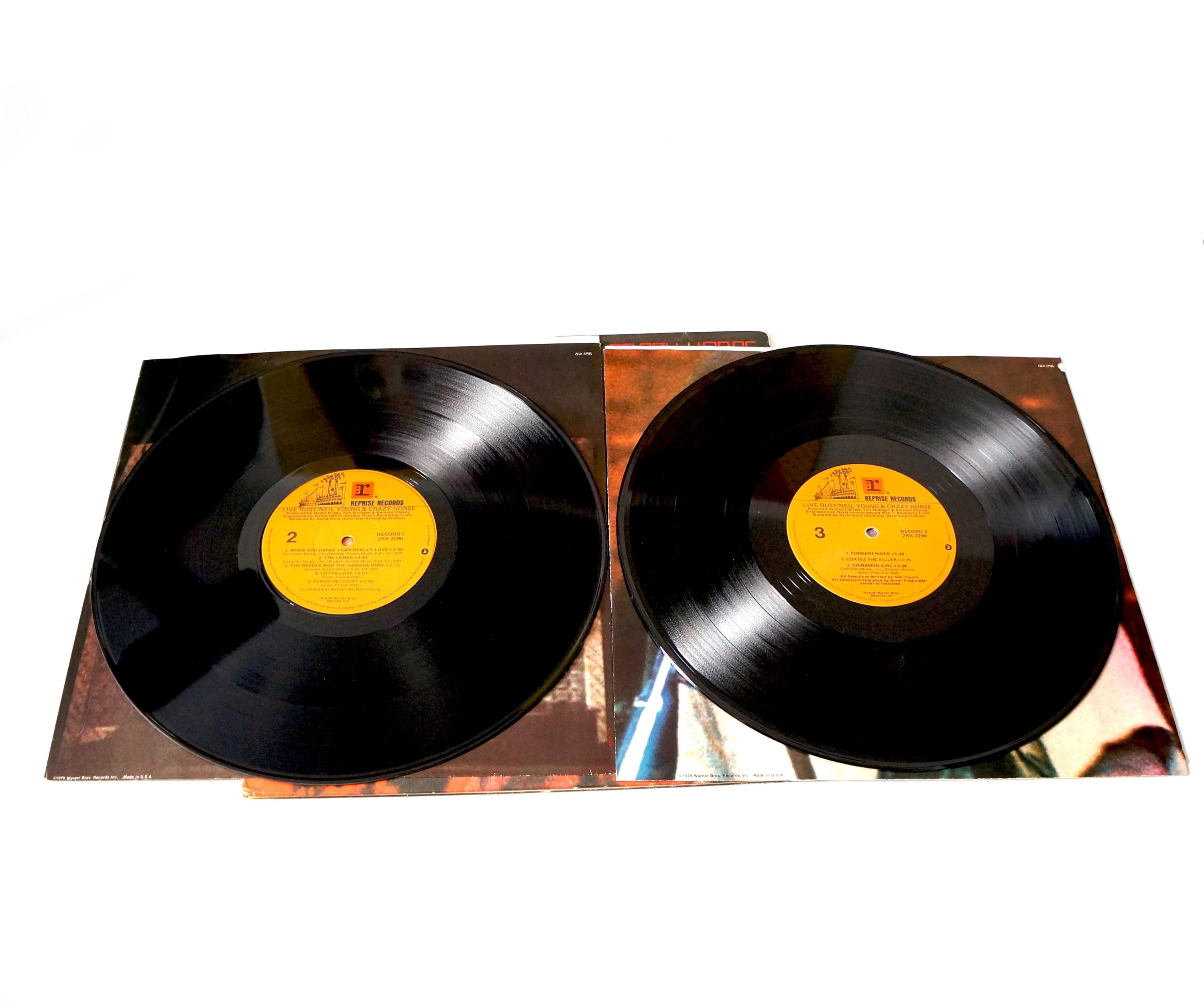 Vintage Neil Young and Crazy Horse Live Rust 1979 Live Vinyl Album