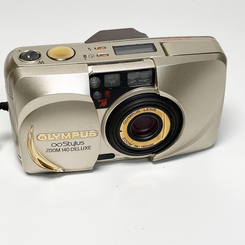 Vintage Olympus Stylus 140 Deluxe DLX Gold Zoom 35mm Point Etsy