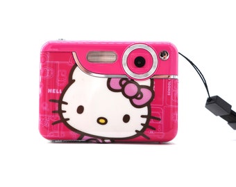 Vintage Rare Hello Kitty Pink Digital Camera Digi Zoom AF Point Shoot Camera Tested Works Y2k Sanrio Digicam