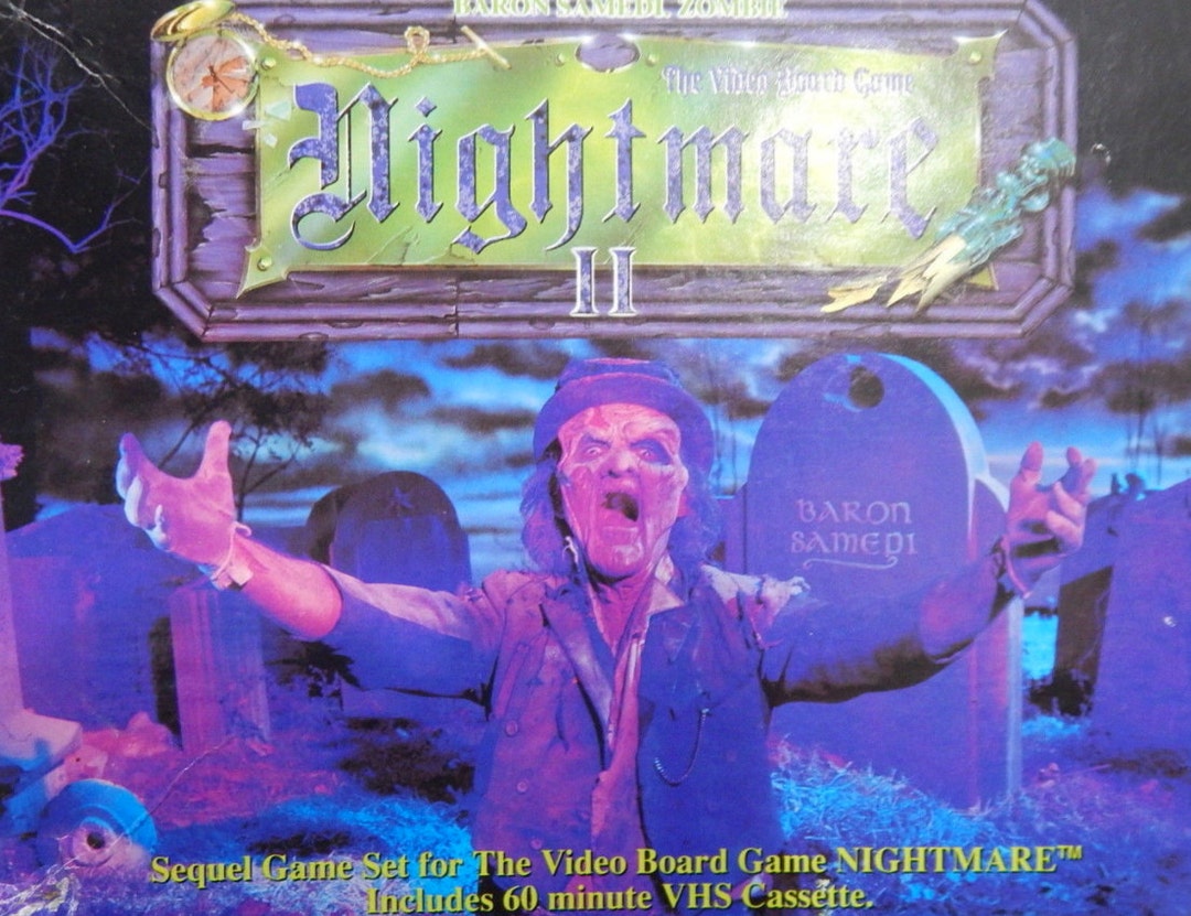 Nightmare II the Video Board Game Complete VHS Vintage Chieftain 1991