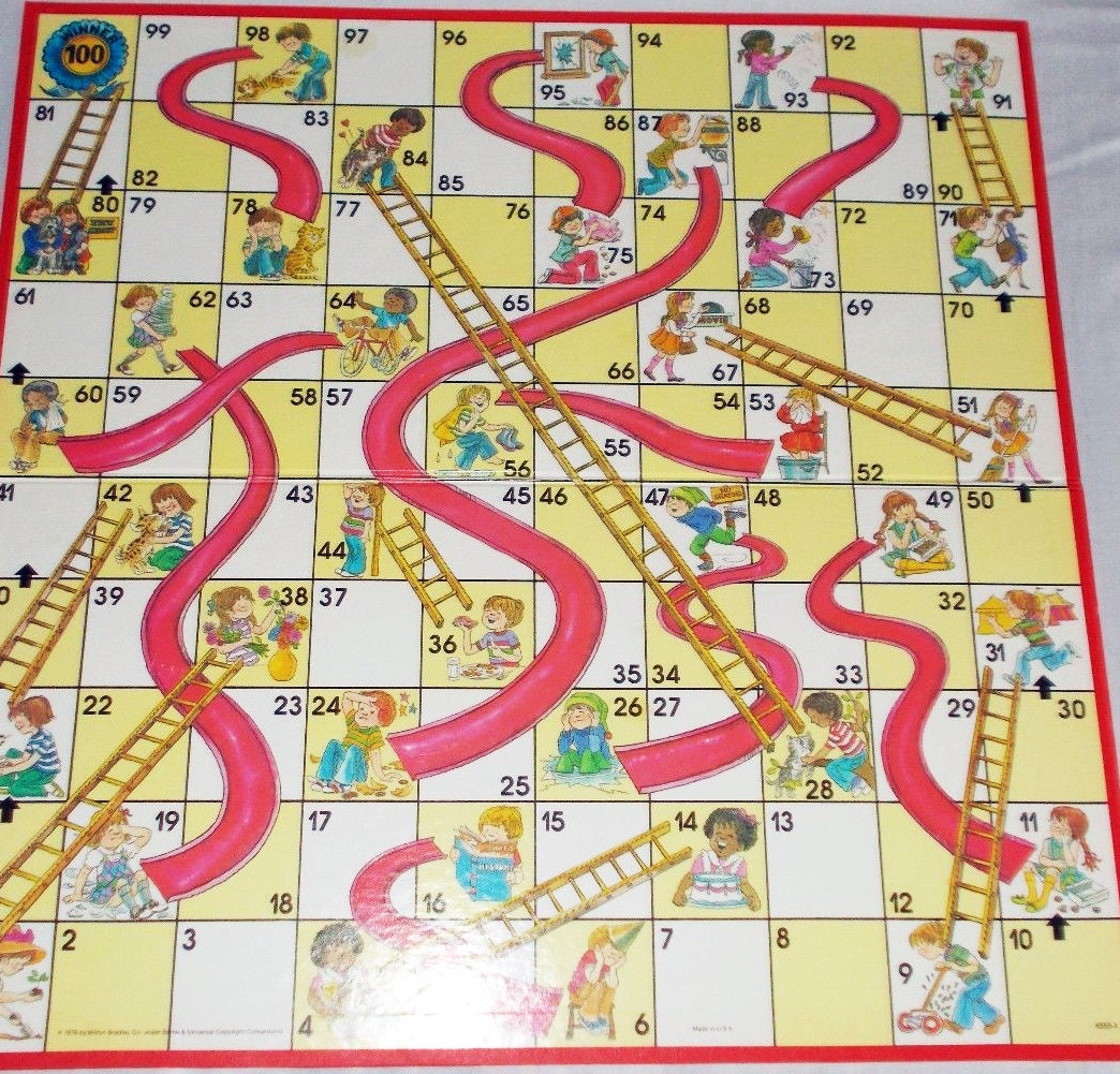 Vintage Chutes and Ladders Milton Bradley 100% Complete Board - Etsy