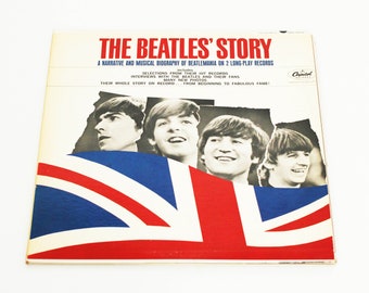 Vintage The Beatles Story 1964 2 LP Gatefold 4 Album 12" LP Record Vinyl Double Album 60s Vinyl Biography Bio
