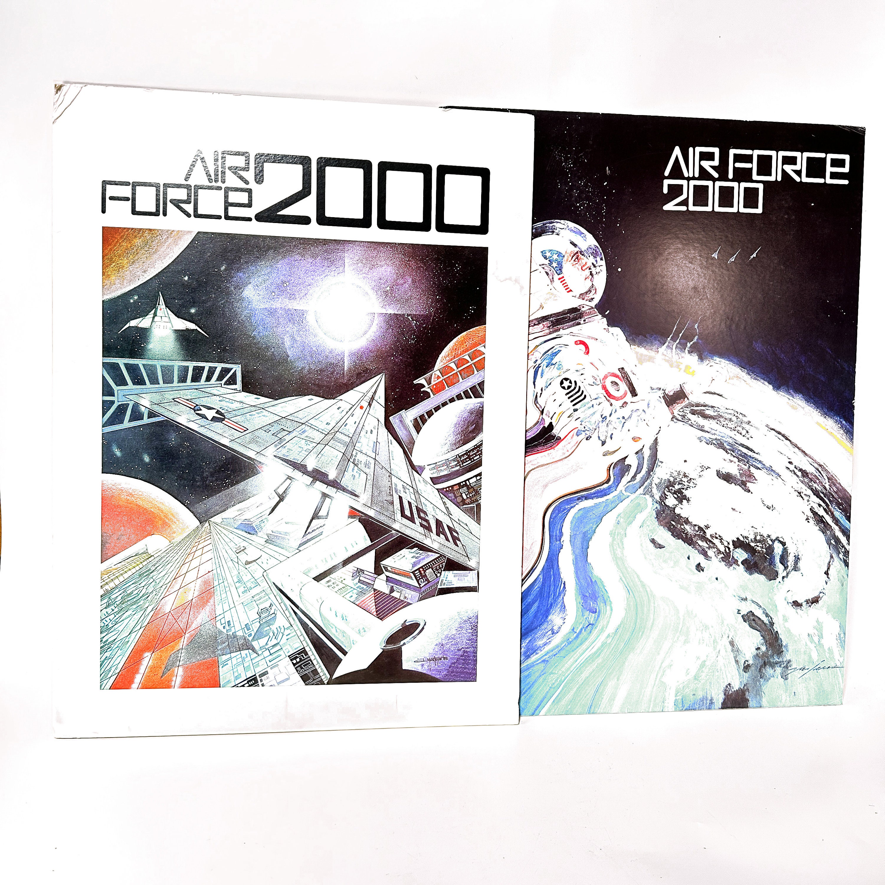 Vintage Air Force 2000 AFROTC Recruiting Poster Space Station