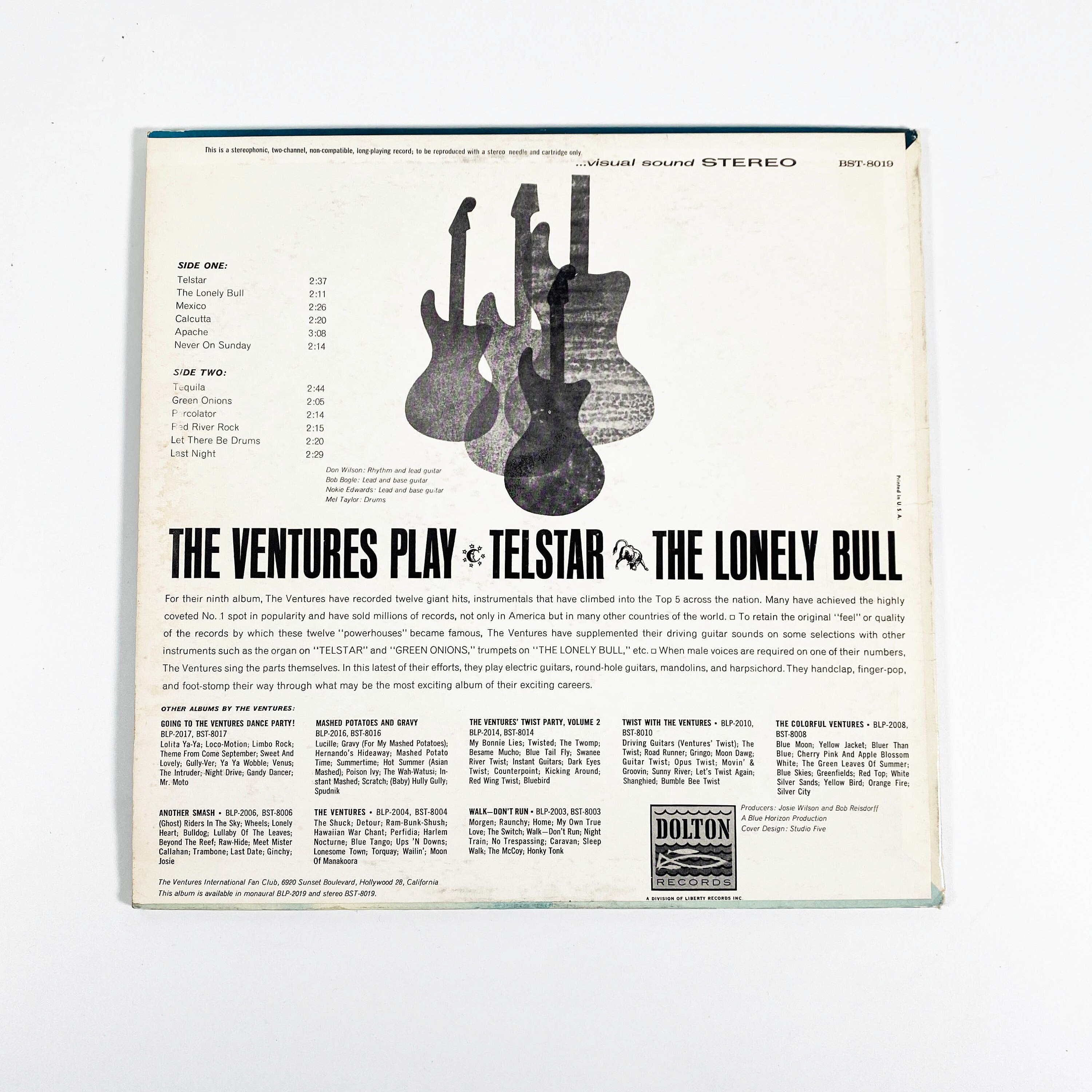 Vintage the Ventures Play Telstar and the Lonely Bull Vinyl LP