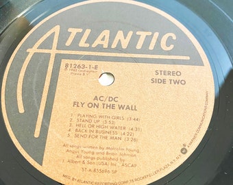 Original AC/DC Fly on the Wall Vinyl Record LP 1985 Album Acdc Ac