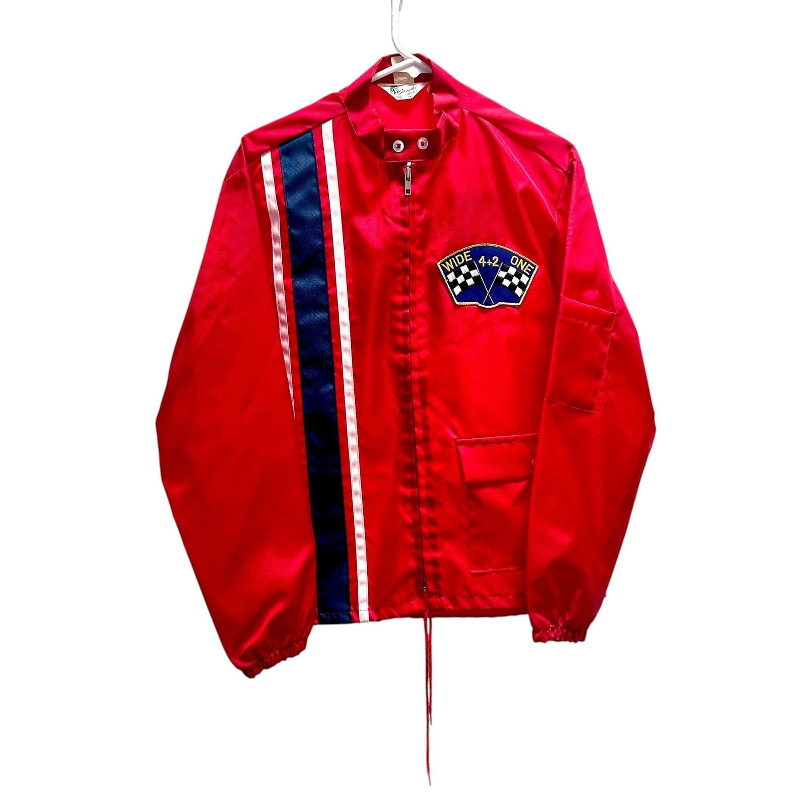 Vintage Western Auto Racing Jacket Red Satin 70s 60s USA - Etsy