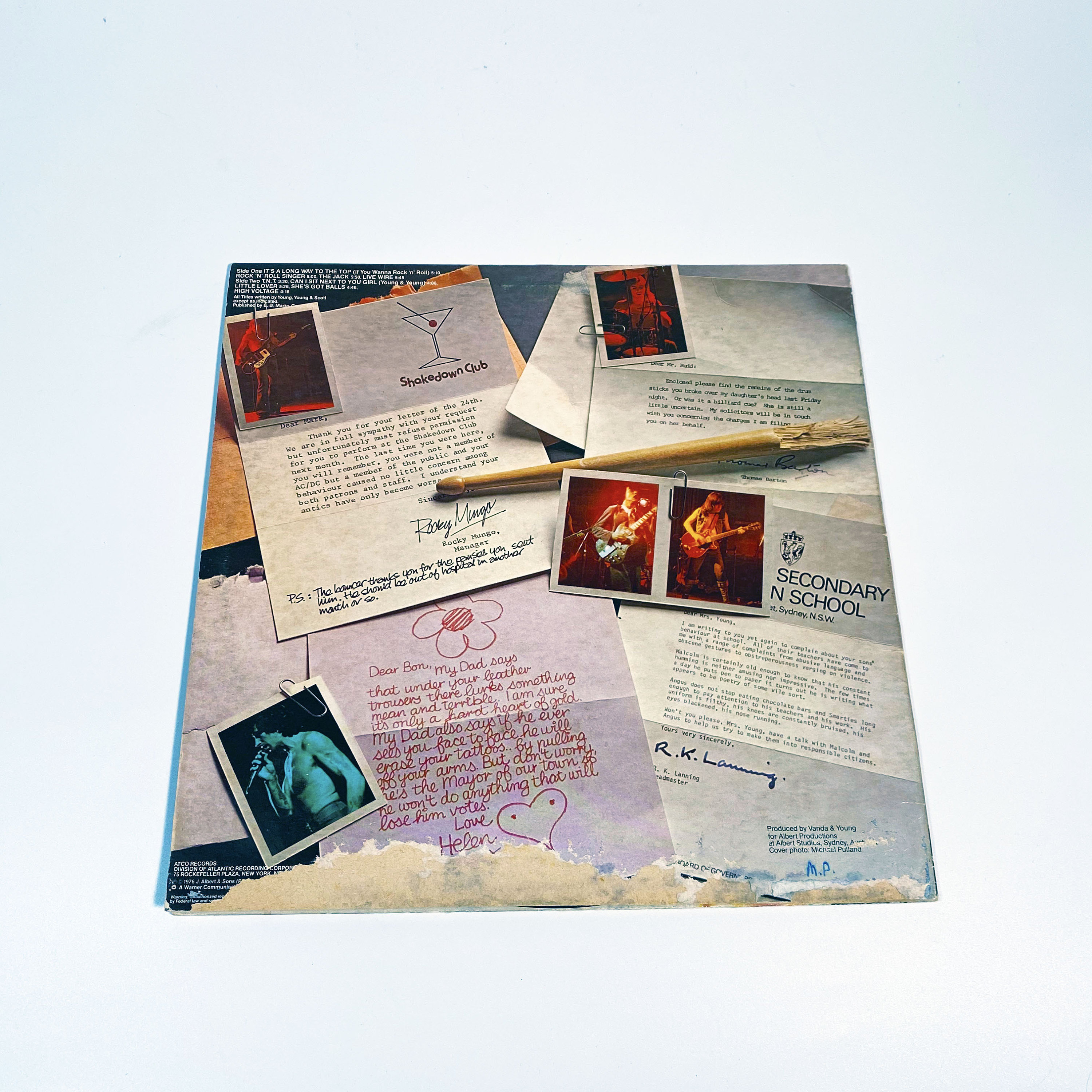 Original AC/DC High Voltage Vinyl Record LP 1975 Album Acdc 70s 12