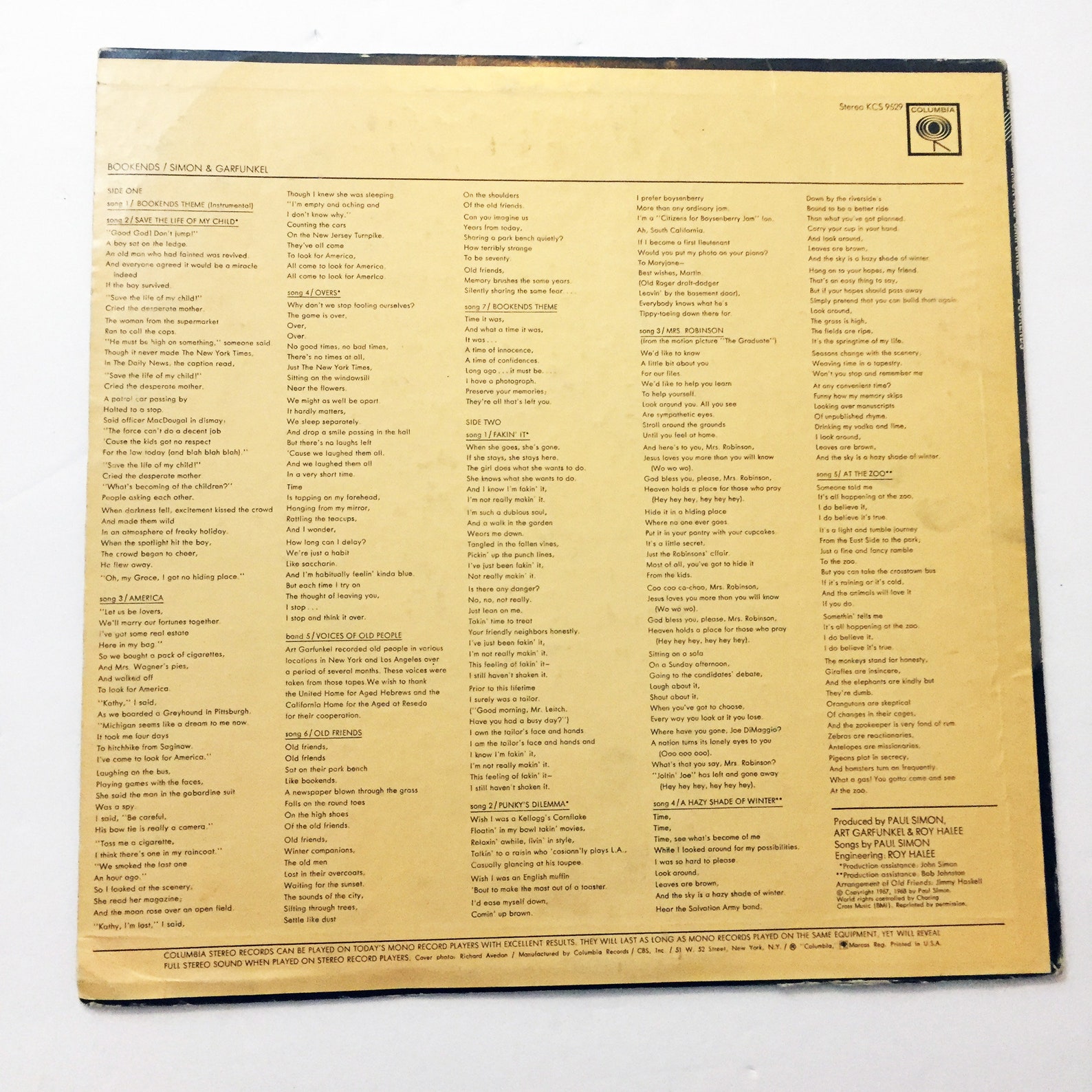 Vintage Original Simon Garfunkel Bookends Paul Simon LP With Etsy