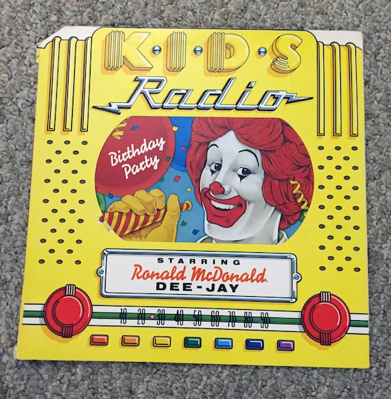 Vintage Mcdonalds Kids Radio Birthday Party LP Vinyl Record | Etsy