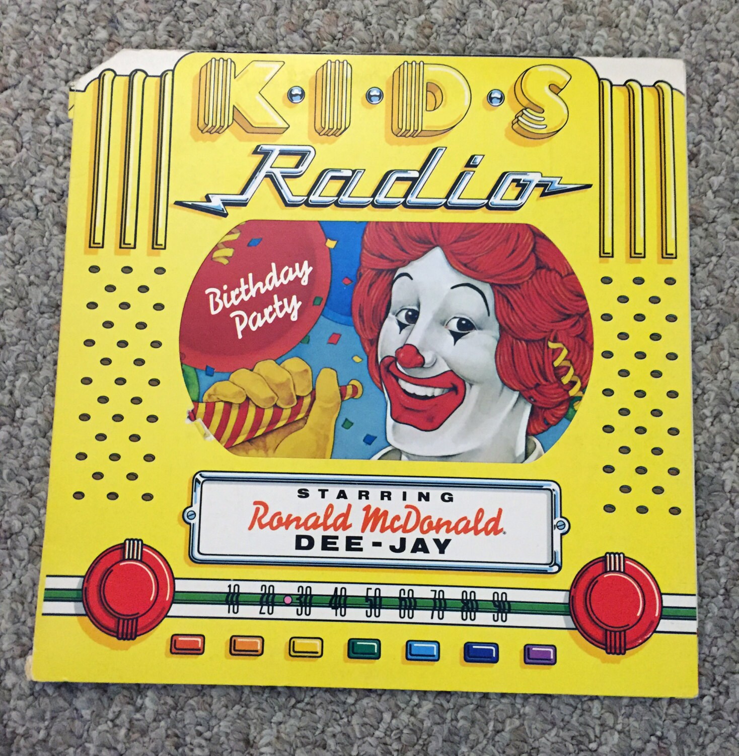 Vintage Mcdonalds Kids Radio Birthday Party LP Vinyl Record