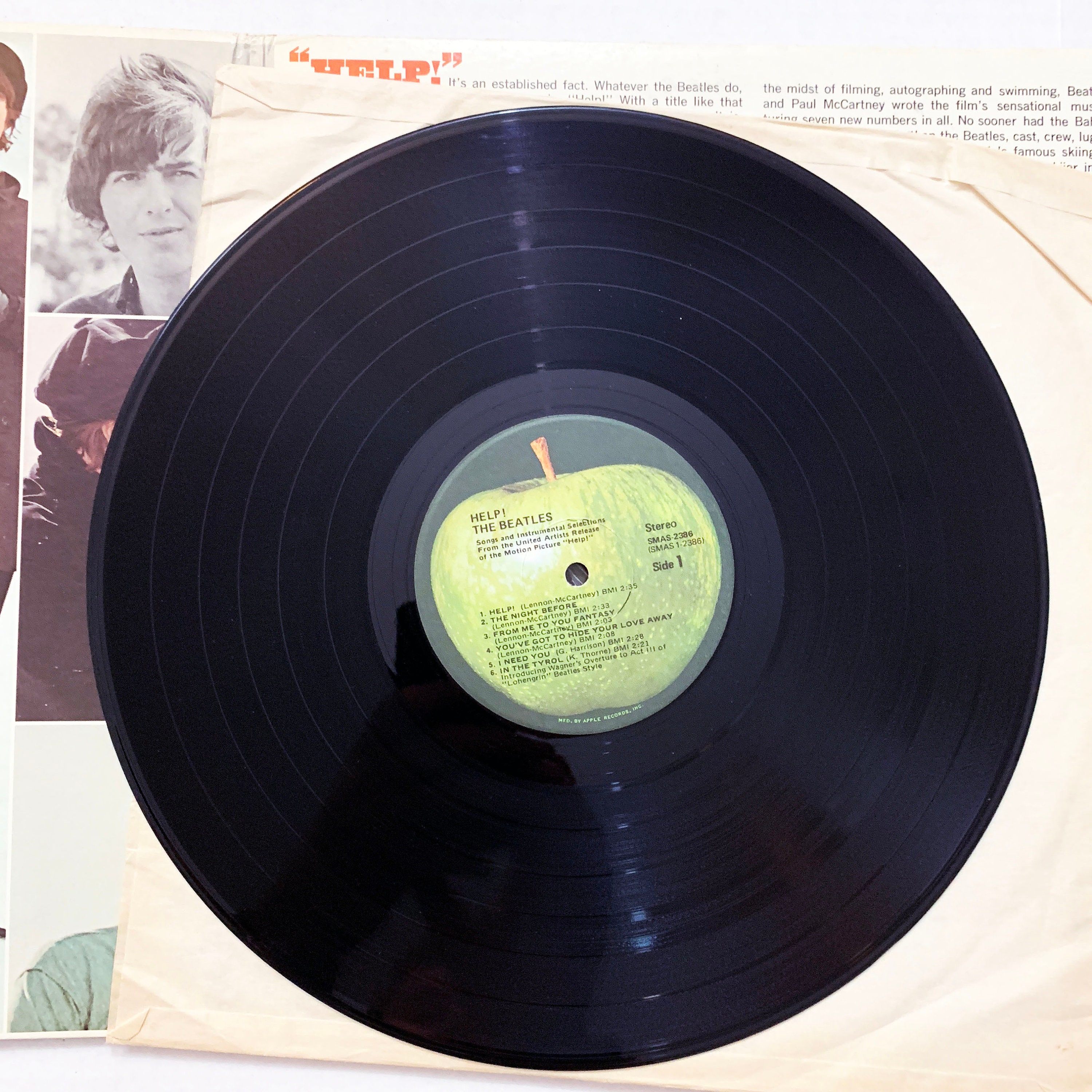 Vintage the Beatles Help Soundtrack 1965 Gatefold Double Album 12