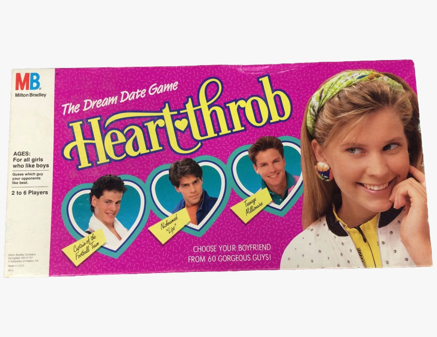 Vintage Heartthrob Heart Throb Milton Bradley Board Game Complete 1988 80s  Girl Game -  Canada