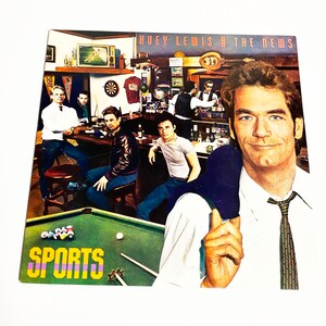 Vintage Huey Lewis and the News Sports Album Vinyl LP Record 12&quot; Original 1983 80s