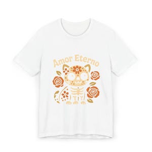 Amor Eterno Cat T-Shirt: Día de los Muertos Sugar Skull Tee image 2