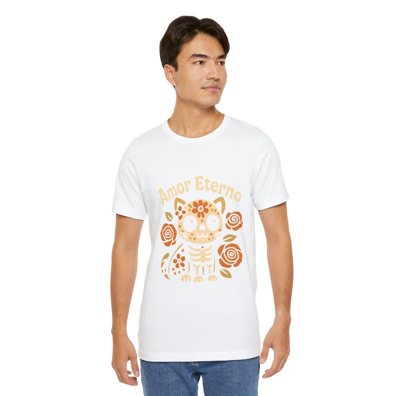 Amor Eterno Cat T-Shirt: Día de los Muertos Sugar Skull Tee image 7
