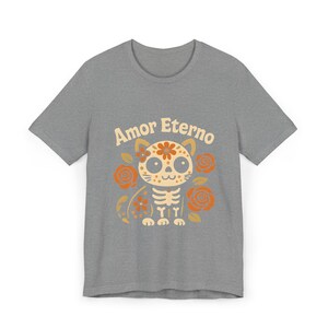 Amor Eterno Cat T-Shirt: Día de los Muertos Sugar Skull Tee image 3