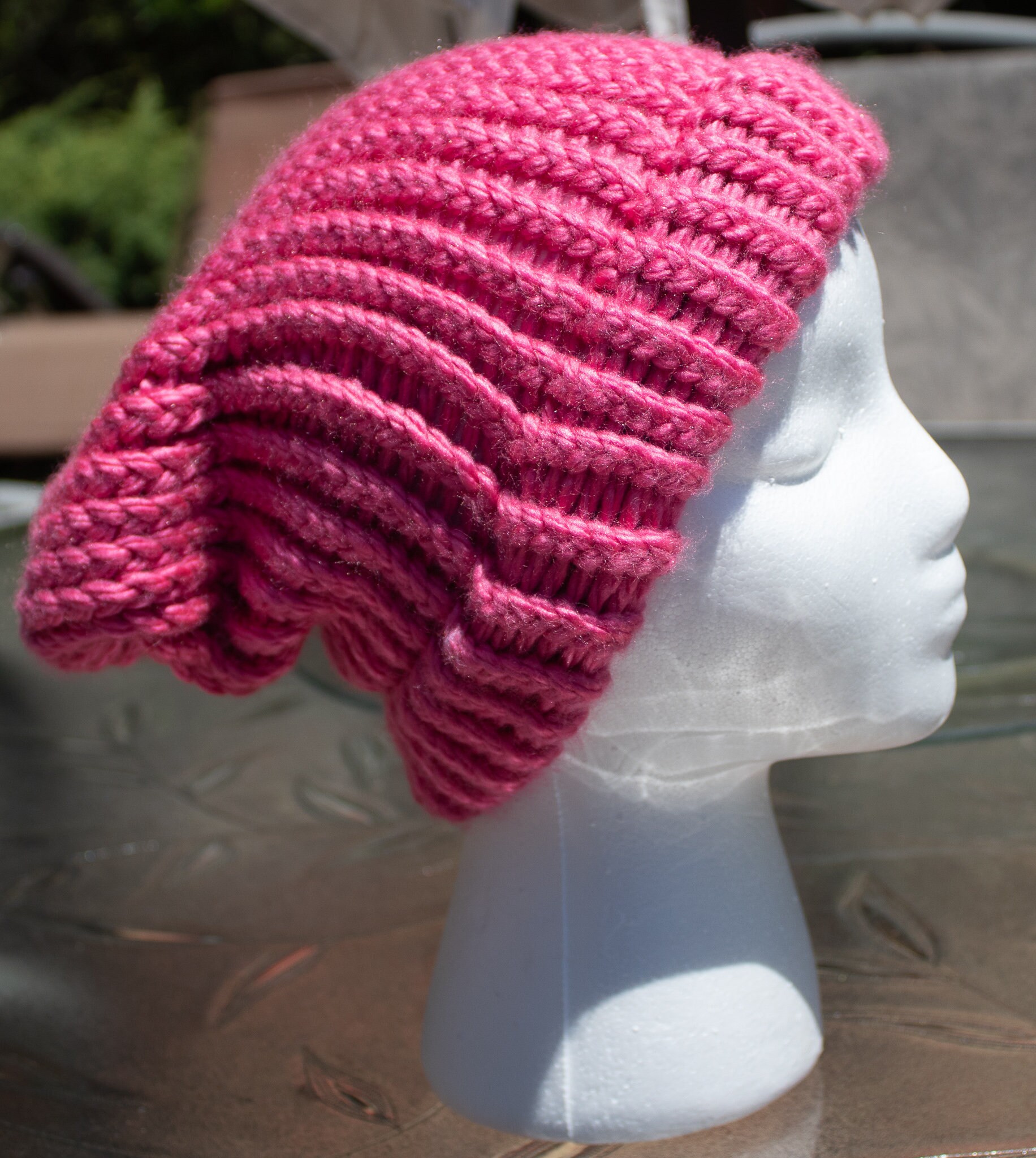 loom knit slouchy hat