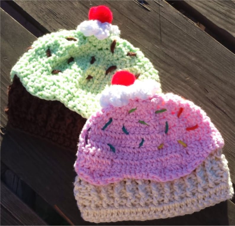 Toddlers 2-3 years old Cupcake beanie hat
