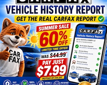 Informe del historial del vehículo Carfax / Entrega digital rápida