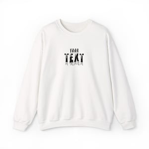 Felpa unisex personalizzata ricamata: girocollo personalizzabile in misto cotone