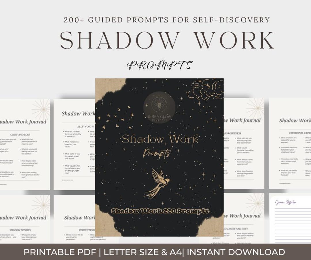 Shadow Journal.pdf Shadow Work Journal Printable PDF | 220 Self-healing Prompts | A4 & US ...
