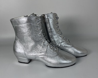 Botas de baile de cuero hechas a mano con suela dividida, calzado para espectáculos folclóricos (Tallas 30-41)
