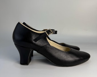 Handmade Leather Folk Dance Shoes Women, Full Leather Mary Jane Shoes, Flamenco & Swing Dancing Shoes, Handcrafted Footwear 6 cm Virsky heel