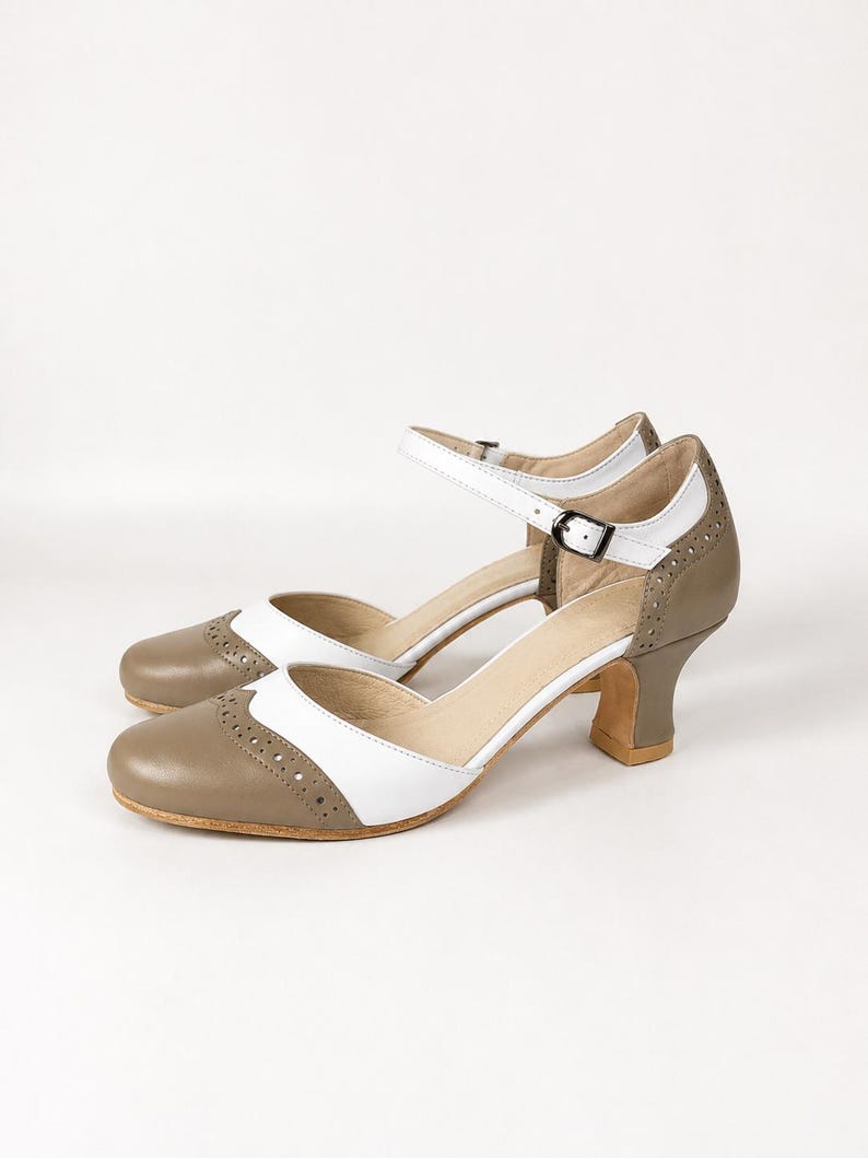 Black Leather Mary Jane Shoes Women, Handmade Closed Toe Low Heel Pumps, Ankle Strap Everyday Work Shoes, Custom Footwear image 10