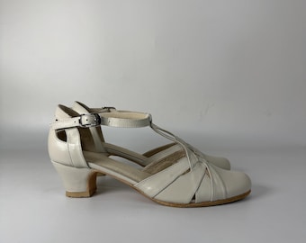 Calzado para fiestas navideñas, sandalias de tacón de cuero hechas a mano, zapatos elegantes (ajuste personalizado).