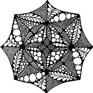 NeuroArt, Sacred Geometry,and Zentangle Mandala Coloring Page #2