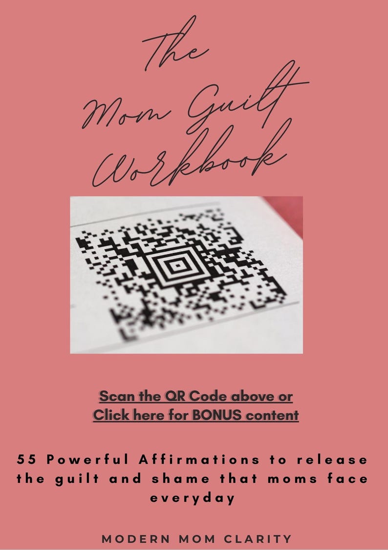 Mom Guilt Workbook: 40+ Journal Prompts, Affirmation Audio (PDF ...