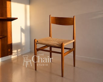 Niels Otto Møller Modell 71 Vintage Style Teak Stuhl mit Naturgeflecht Sitz | Skandinavischer Esszimmerstuhl