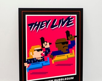 8-Bit NES-stijl - ze leven - 5x7 print